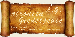 Afrodita Gredeljević vizit kartica
